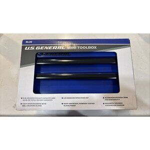 NEW US GENERAL Mini Tool Box Harbor Freight In Blue #72436